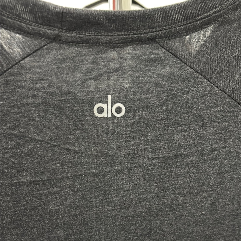 ALO Yoga Gray Short Sleeve Tee - Picture 6 of 8